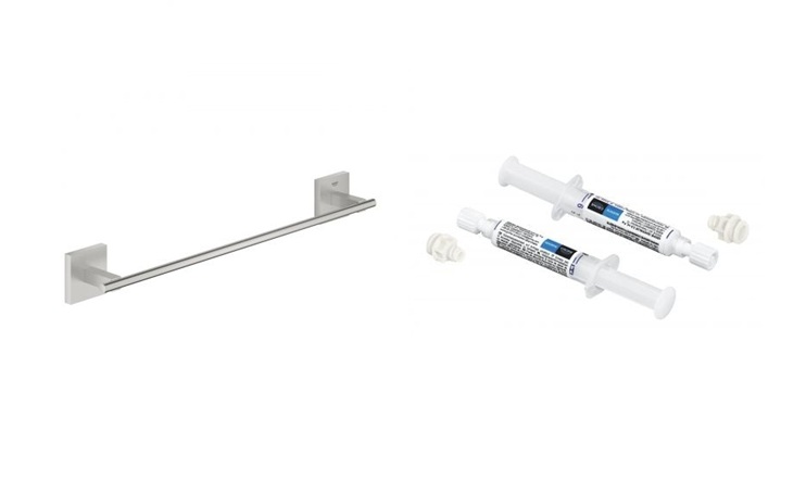 Set barre porte-serviette Grohe Start Cube 40987DC0, colle Grohe 41128000