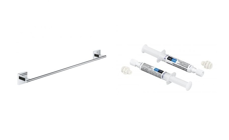Set barre Grohe Start Cube 41089000, colle Grohe 41128000