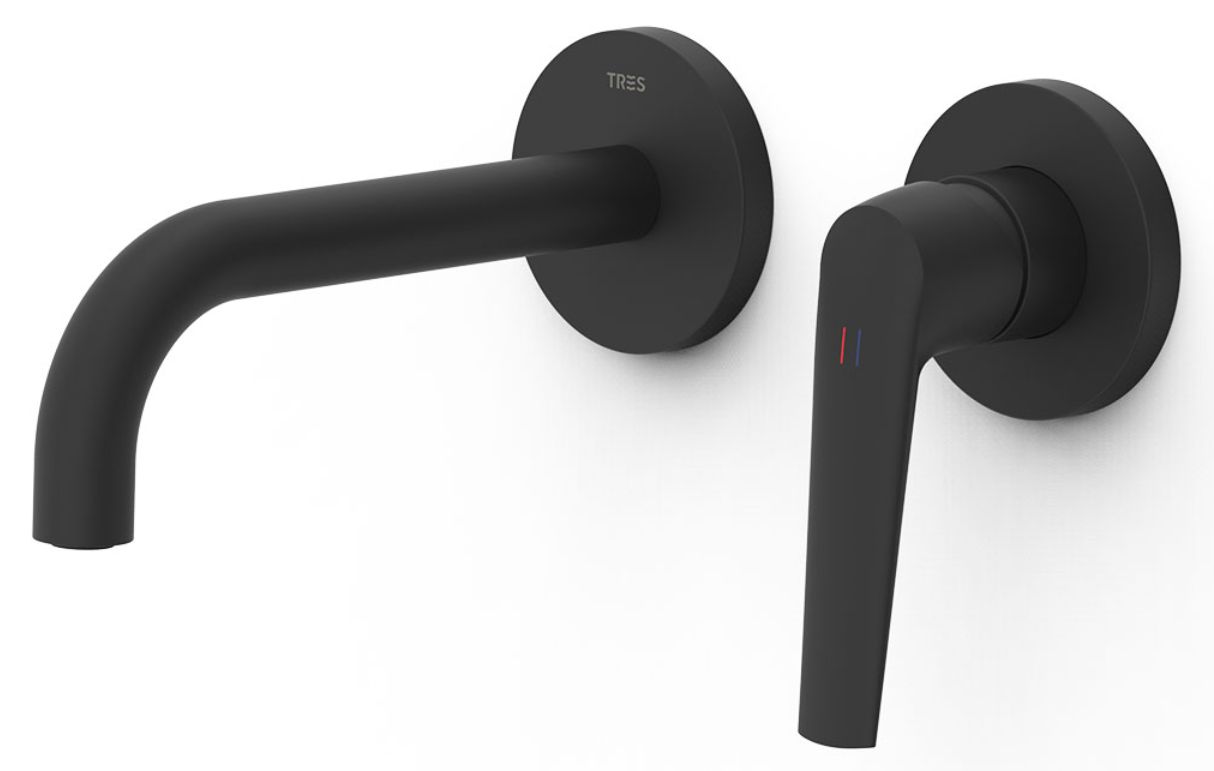 Tres Fuji mitigeur de lavabo encastrée noir 28130021NM