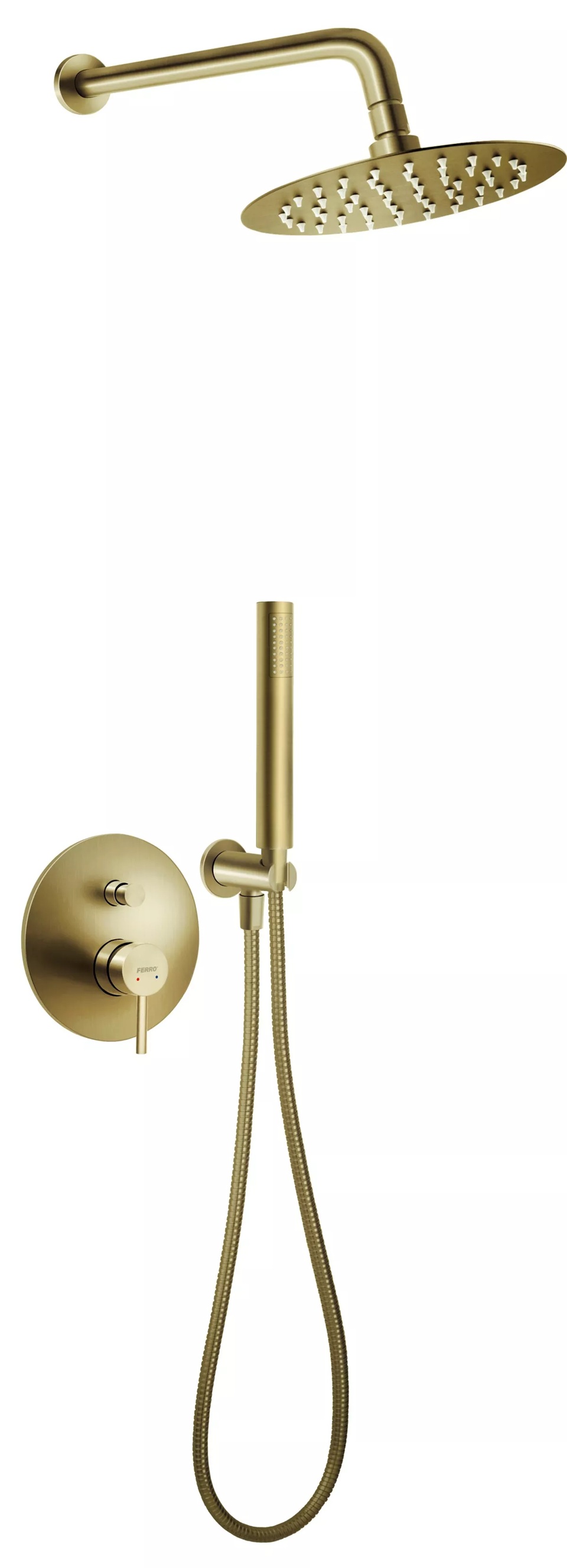Ferro Ciriculus ensemble de douche encastré oui doré BCK7PBG-SET1-S