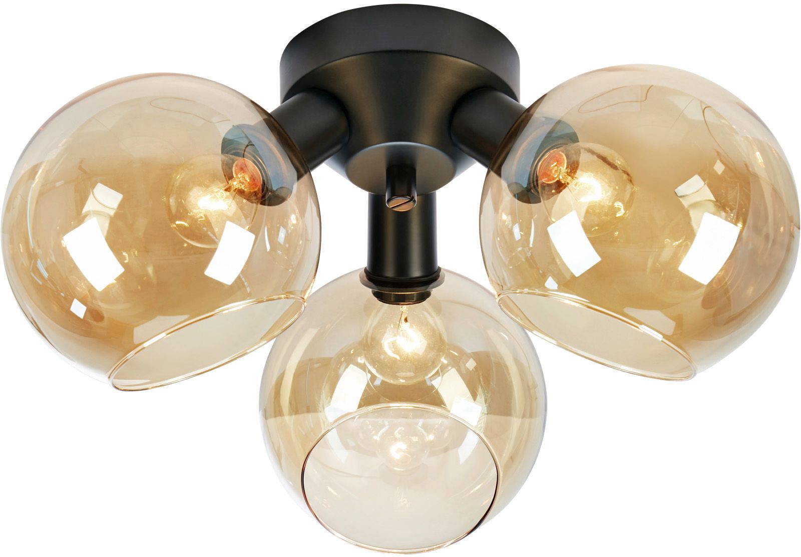 Markslöjd Artis plafonnier 3x40 W noir-ambré 108997