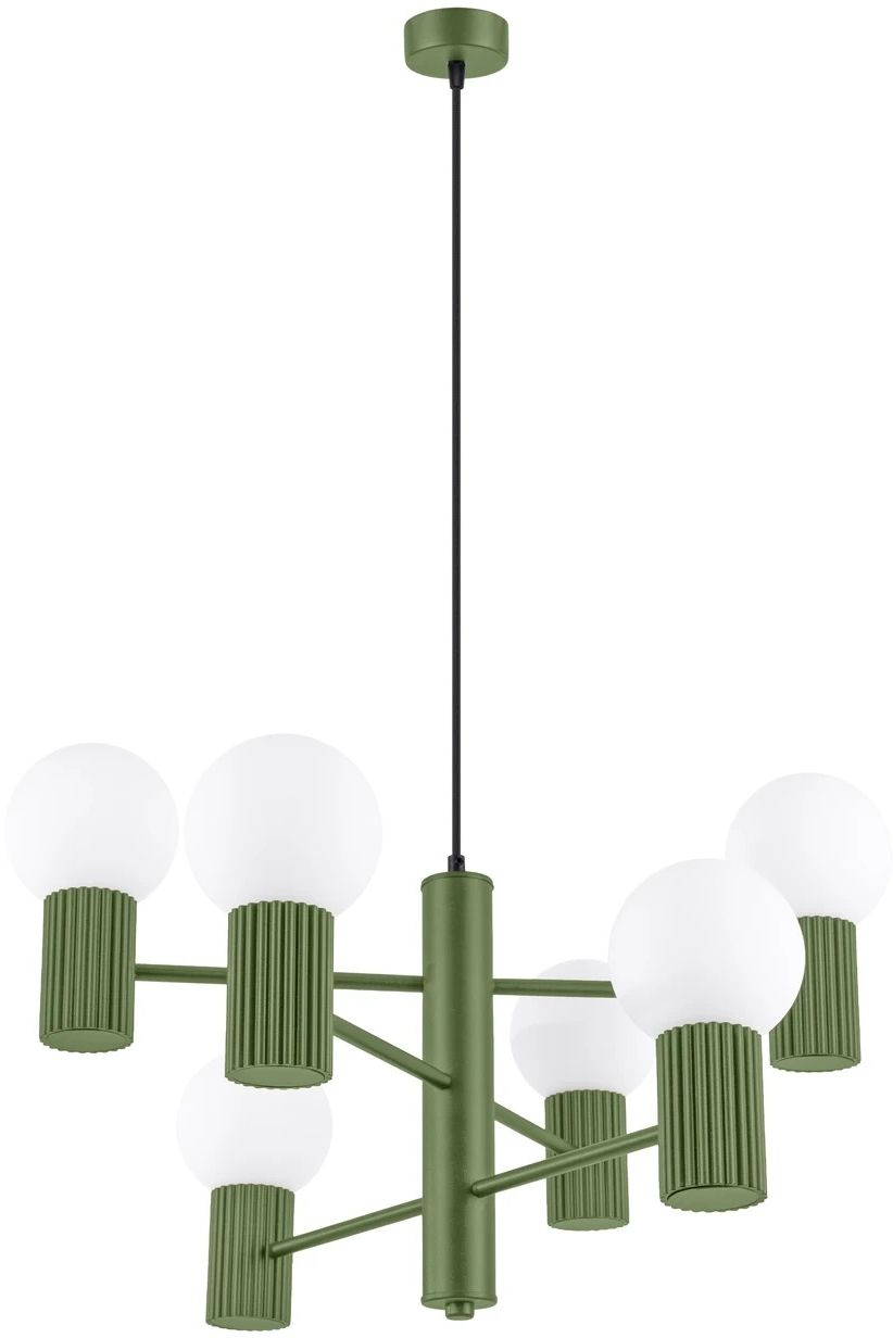 Sollux Lighting Halo lampe suspendue 6x8 W vert SL.1832