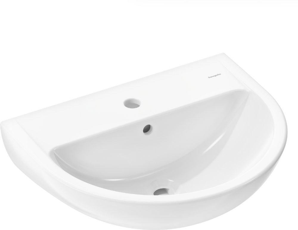 Hansgrohe GladeLake S lavabo 55x45 cm semi-circulaire classique blanc brillant 60101450