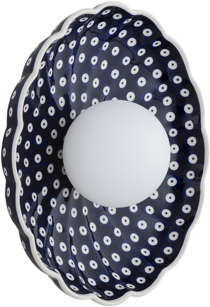 Argon Boll applique murale 1x6 W opale-bleu marine 8933