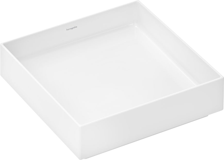 Hansgrohe Xuniva Evo E lavabo 40x40 cm carrée à poser blanc brillant 63007450