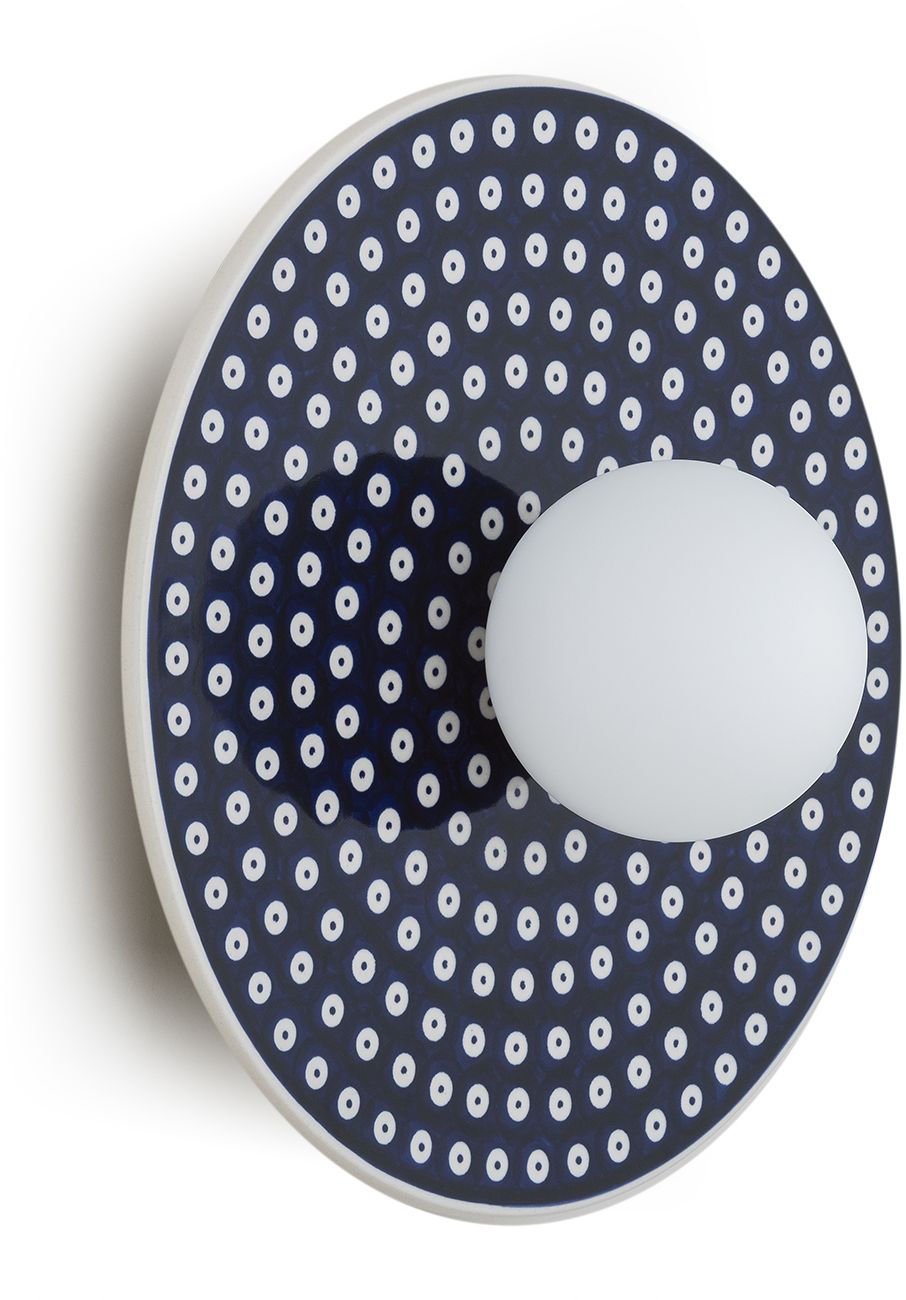 Argon Boll applique murale 1x6 W opale-bleu marine 8935