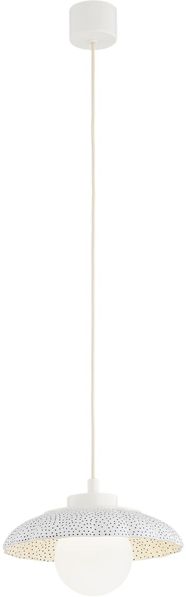 Argon Boll lampe suspendue 1x6 W blanc-opale-bleu marine 8947