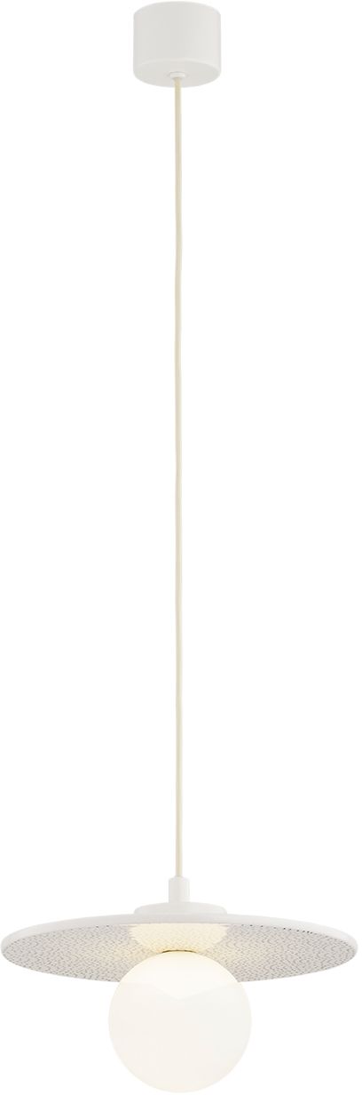 Argon Boll lampe suspendue 1x6 W blanc-opale-bleu marine 8949