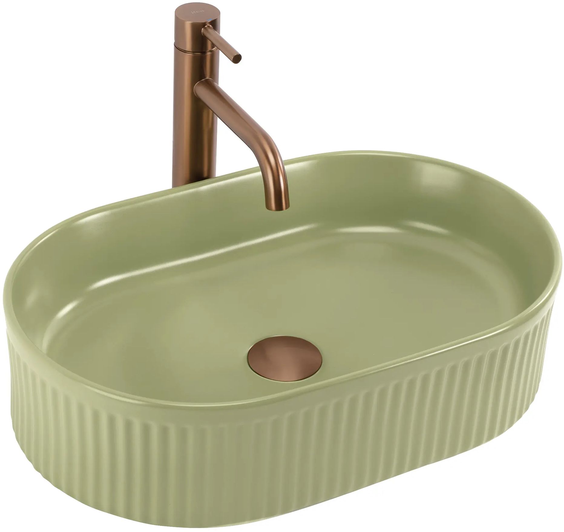 Rea Vanda lavabo 49x31 cm ovale à poser vert REA-U3612