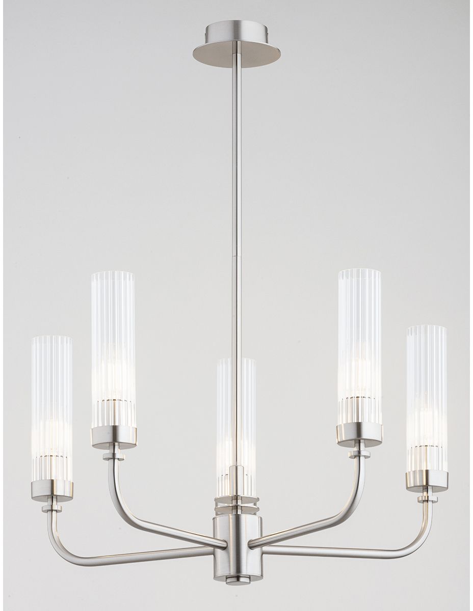 Argon Preston lampe suspendue 5x7 W transparent-nickel 2198
