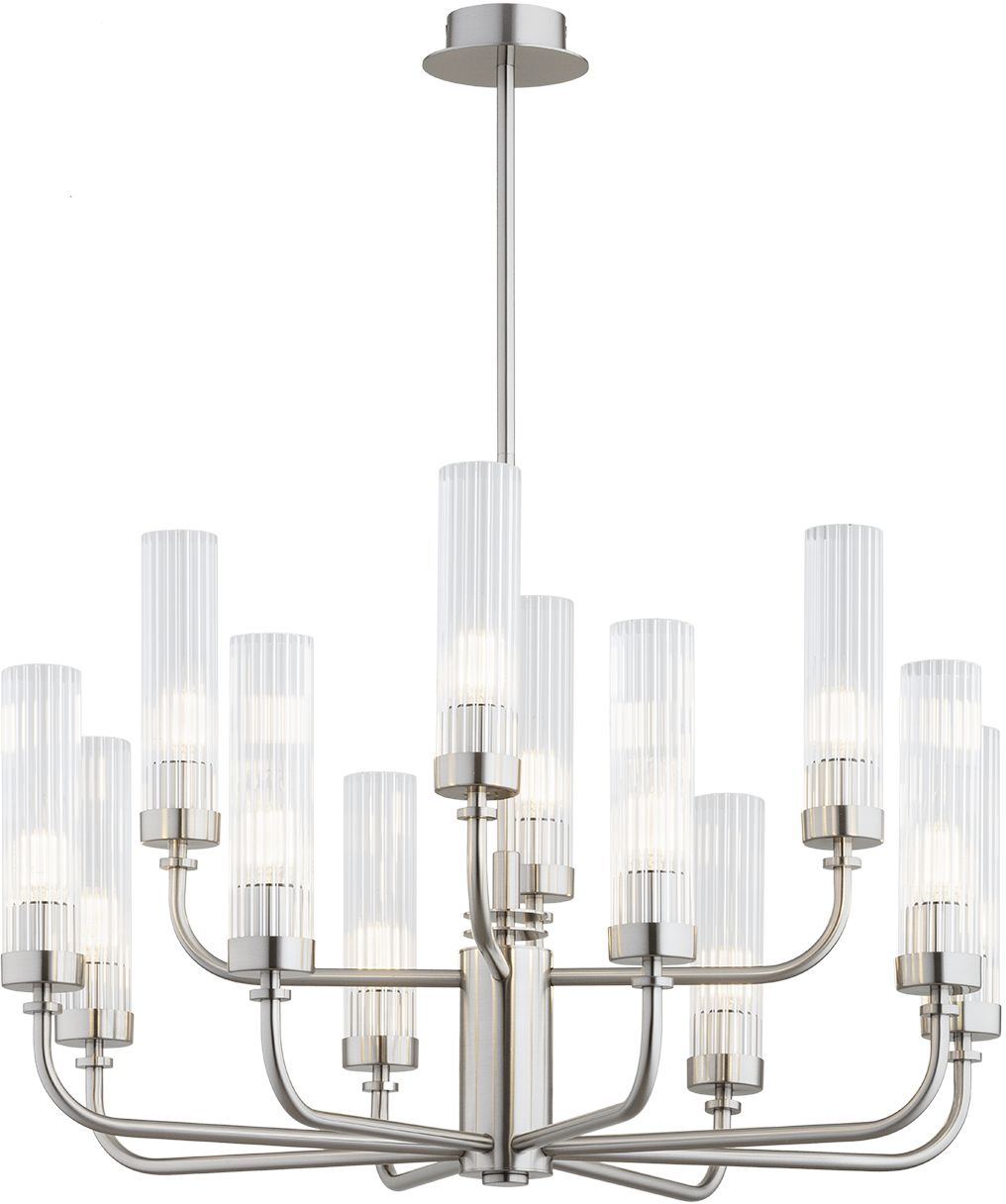 Argon Preston lampe suspendue x7 W transparent-nickel 5088