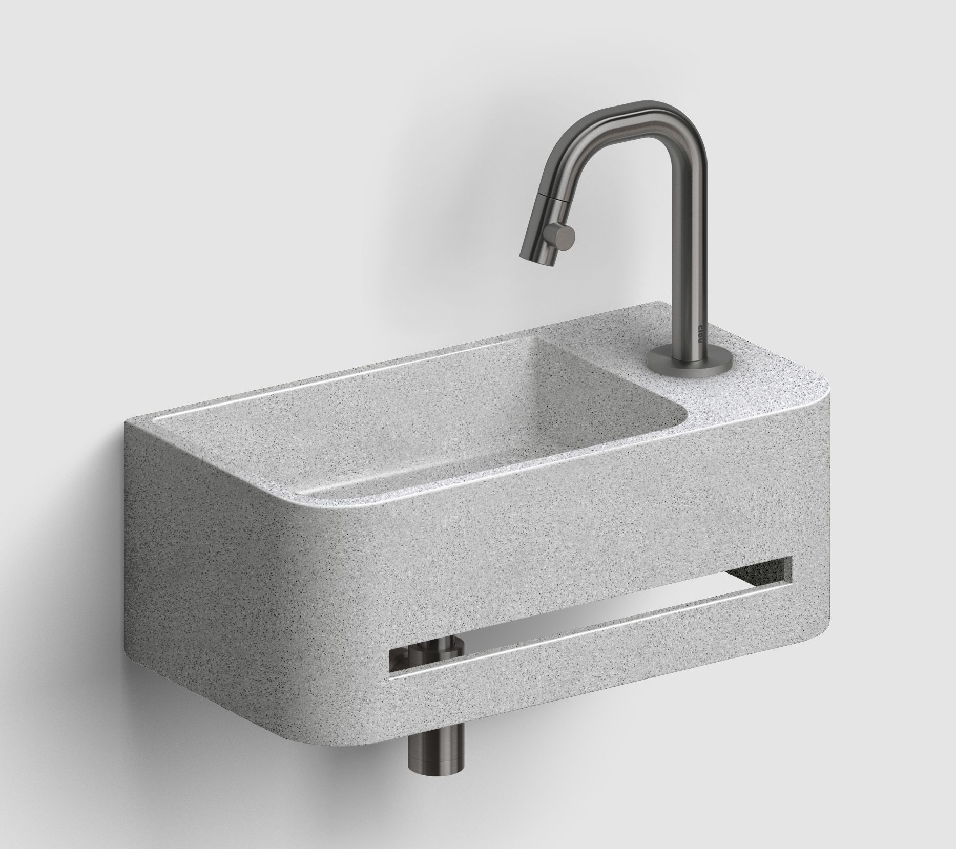 Clou InBe lavabo 43x23 cm rectangulaire classique gris/pierre IB/03.71030.02.01.R 