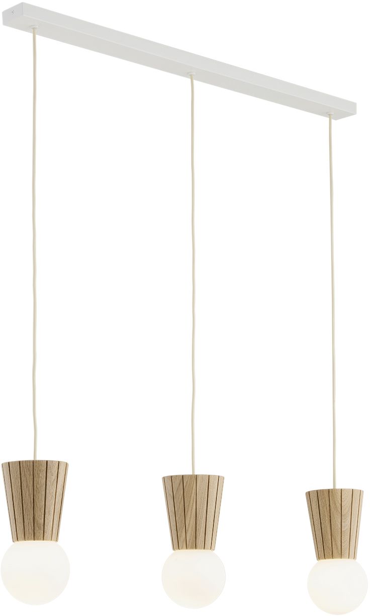 Argon Volante lampe suspendue 3x6 W bois-opale 6357
