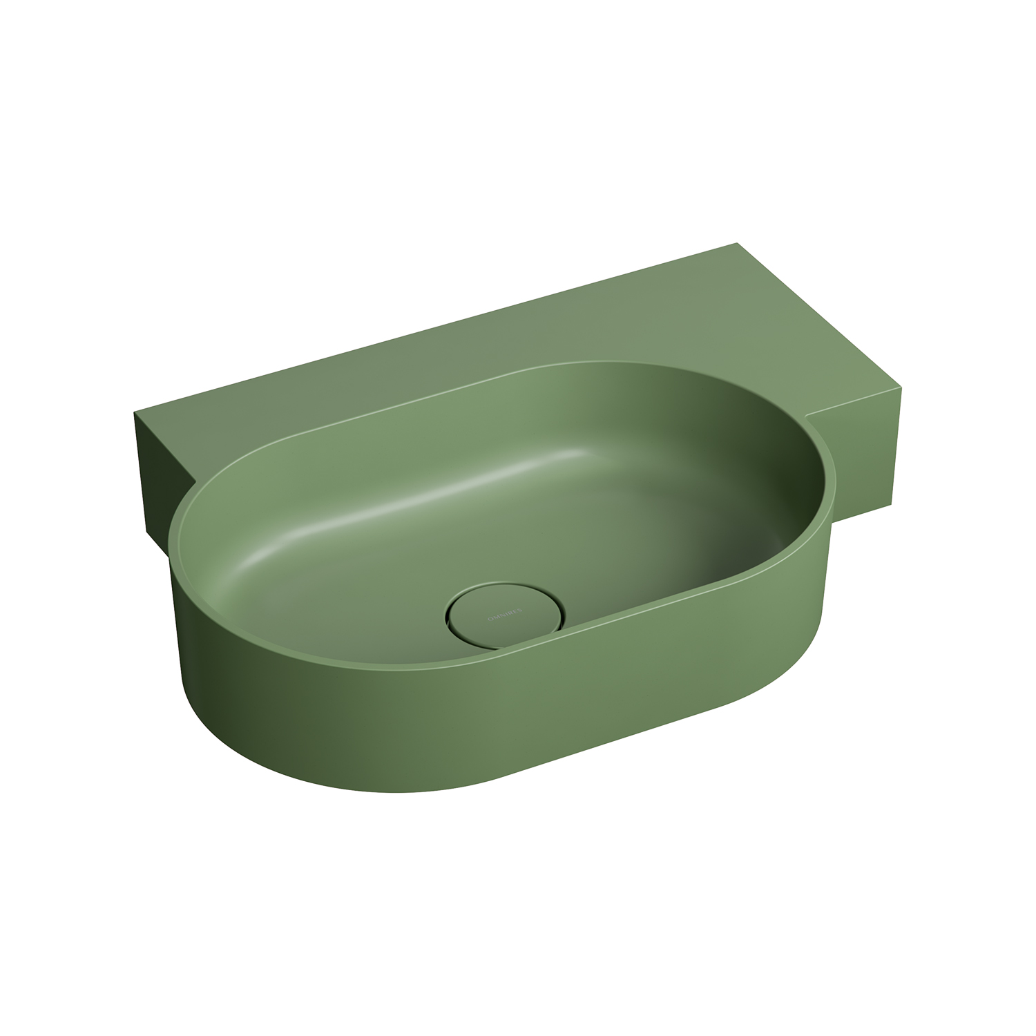 Omnires Ovo M+ lavabo 64x44 cm d'angle classique-à poser vert OVO645UWPOL
