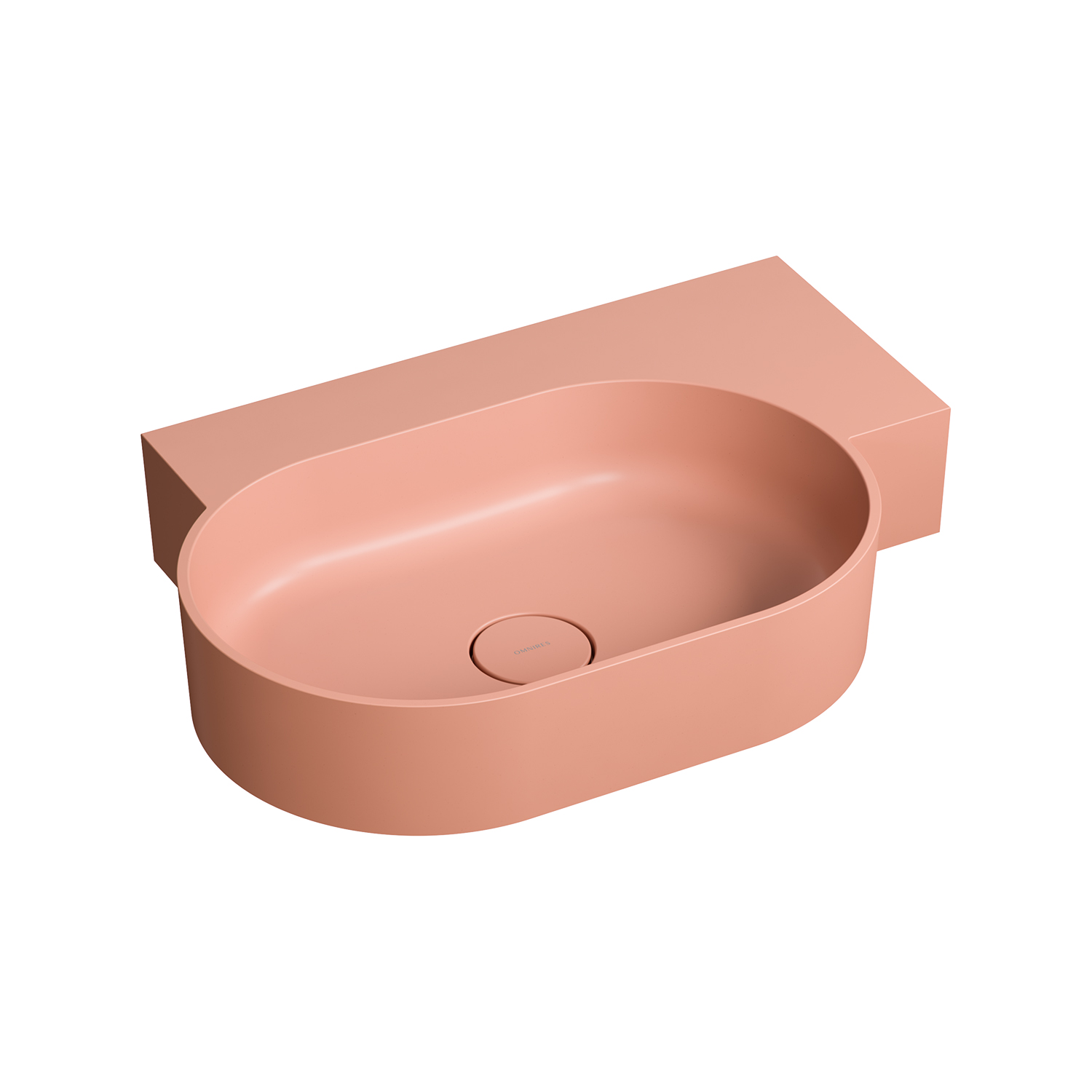 Omnires Ovo M+ lavabo 64x44 cm d'angle classique-à poser rose mat OVO645UWPCO