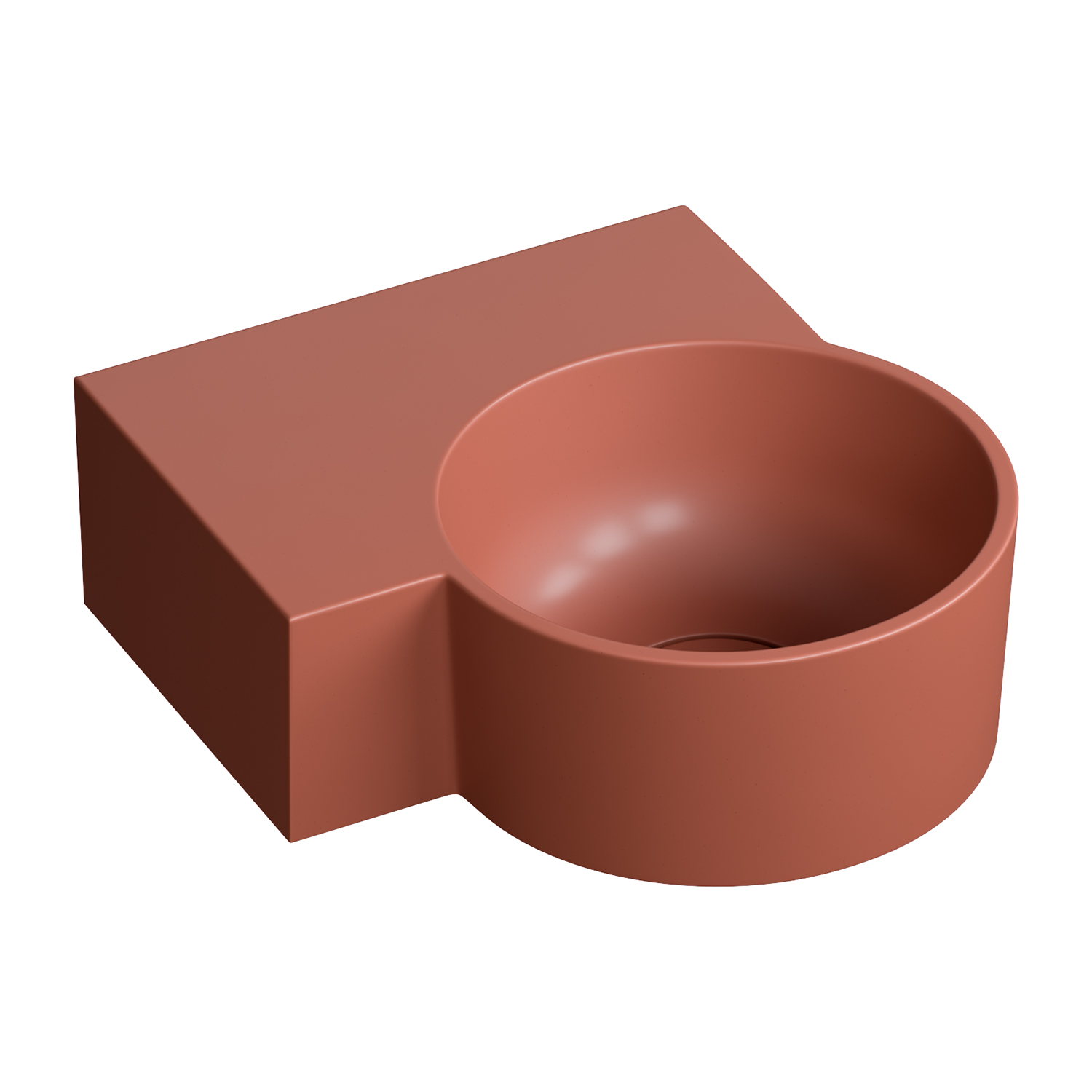 Omnires Ovo M+ lavabo 33x34 cm d'angle classique-à poser mat OVO335UWLTE