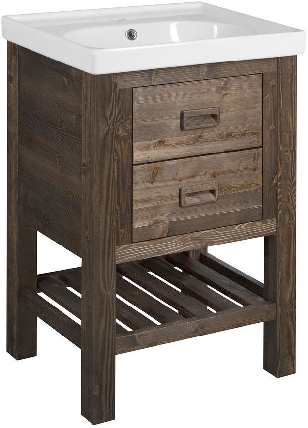 Sapho Brand armoire 56x43x83 cm sous-lavabo sur pied chêne BA068S