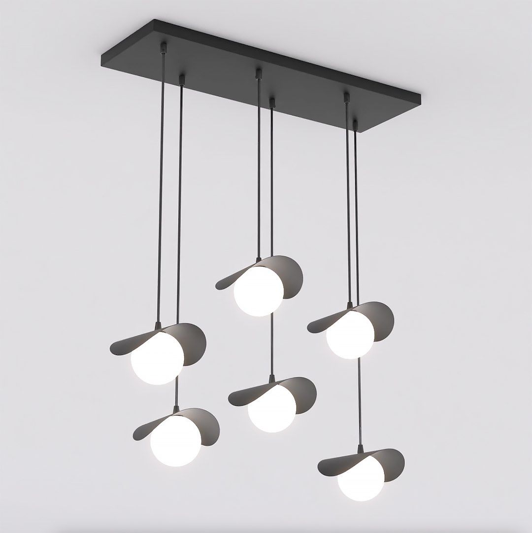 Emibig Ritual 6 Black lampe suspendue 6x8 W noir 1490/6