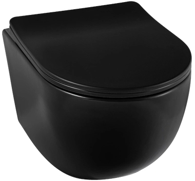 Balneo Luna cuvette wc avec abattant à descente lente suspendue oui noir G0101020101-2