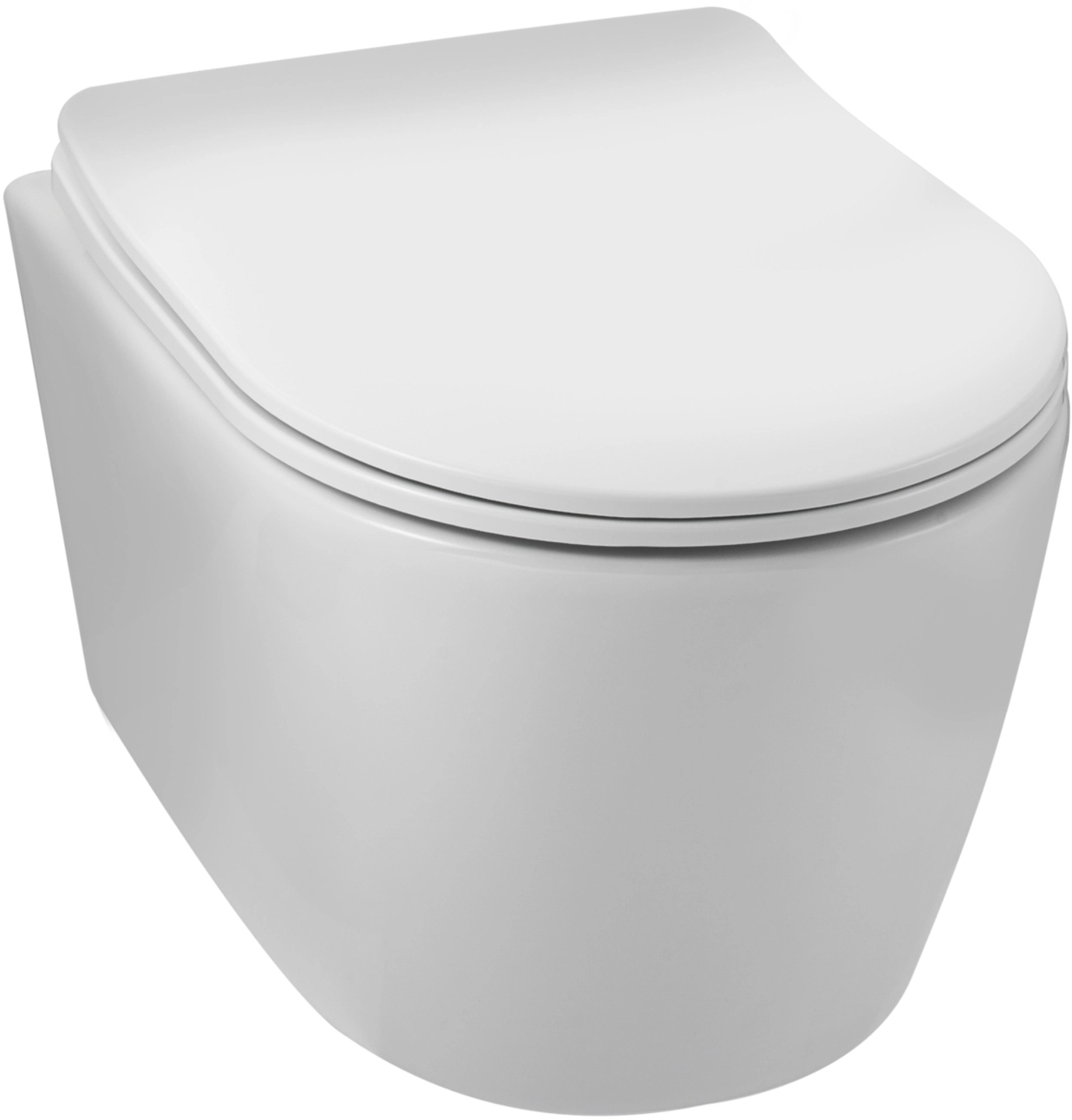 Balneo Luxa cuvette wc avec abattant à descente lente suspendue oui oui blanc brillant G0101010101-4