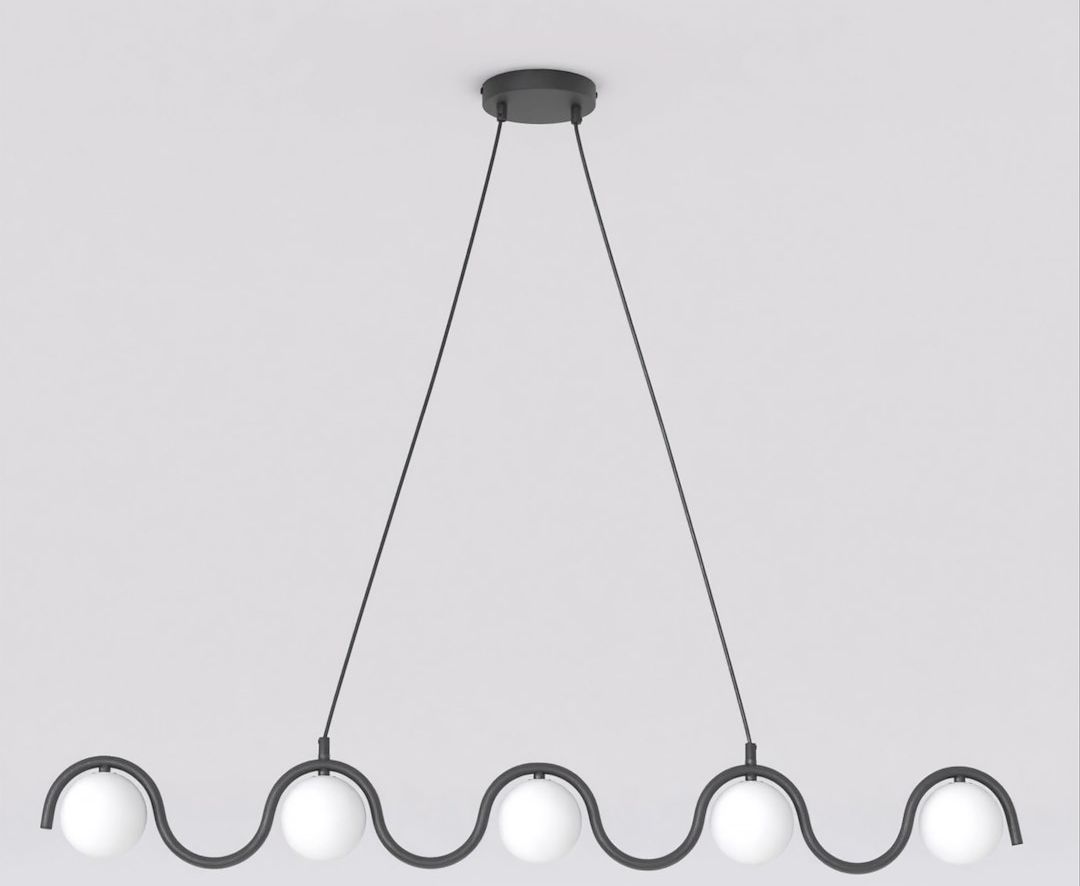 Emibig Sinus lampe suspendue 5x8 W noir 1582/5
