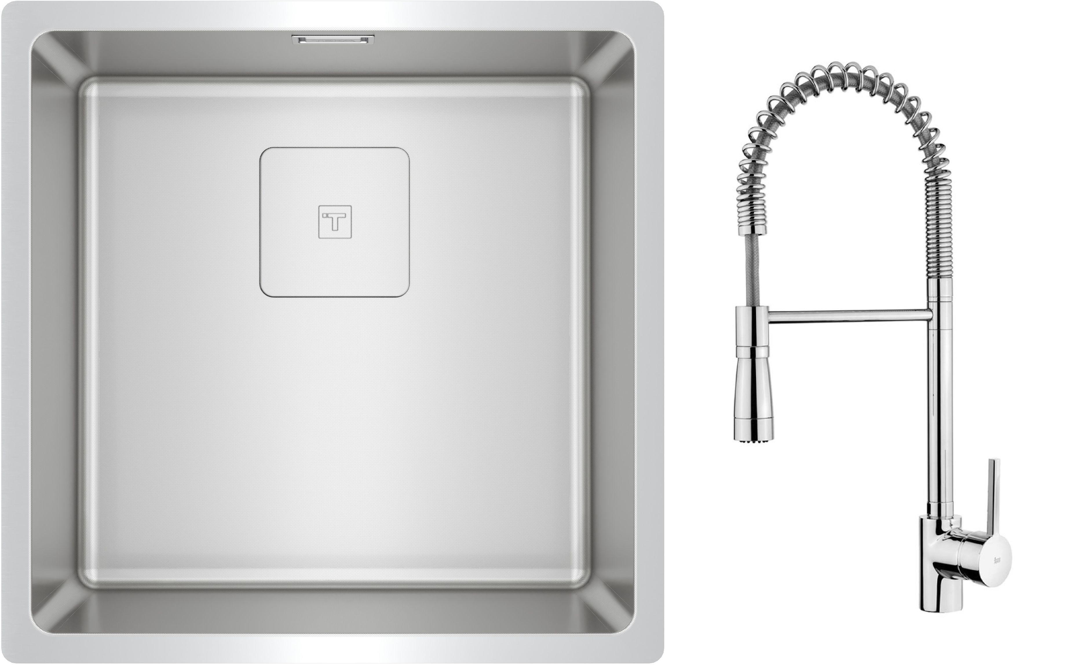 Set évier en acier inoxydable Teka Flexlinea 115000053, mitigeur de cuisine Teka ARK 239391200