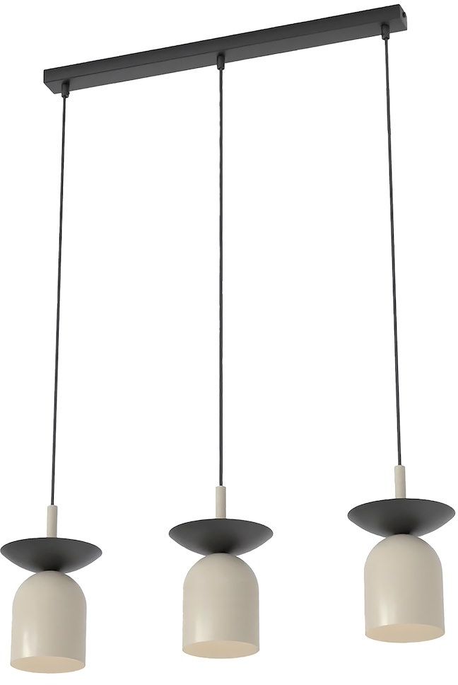 Emibig Ego lampe suspendue 3x10 W noir-cappuccino 1612/3