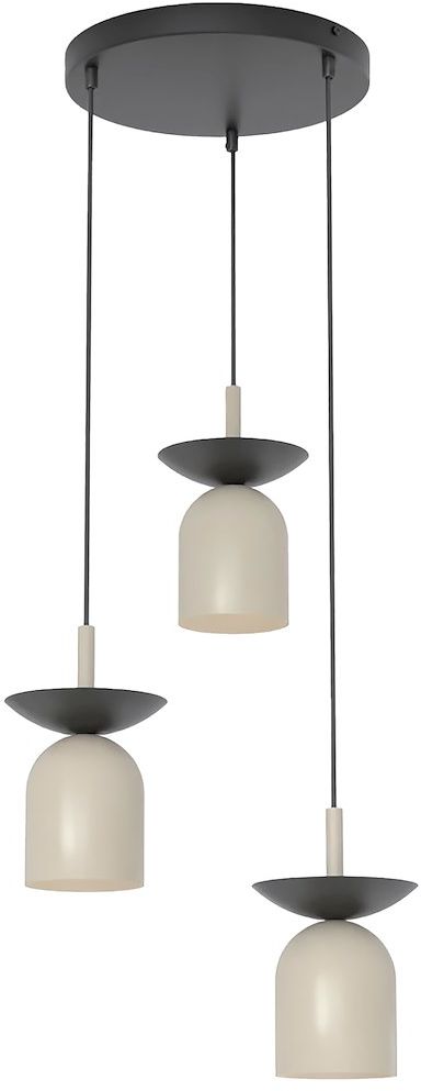 Emibig Ego lampe suspendue 3x10 W noir-cappuccino 1612/3PREM