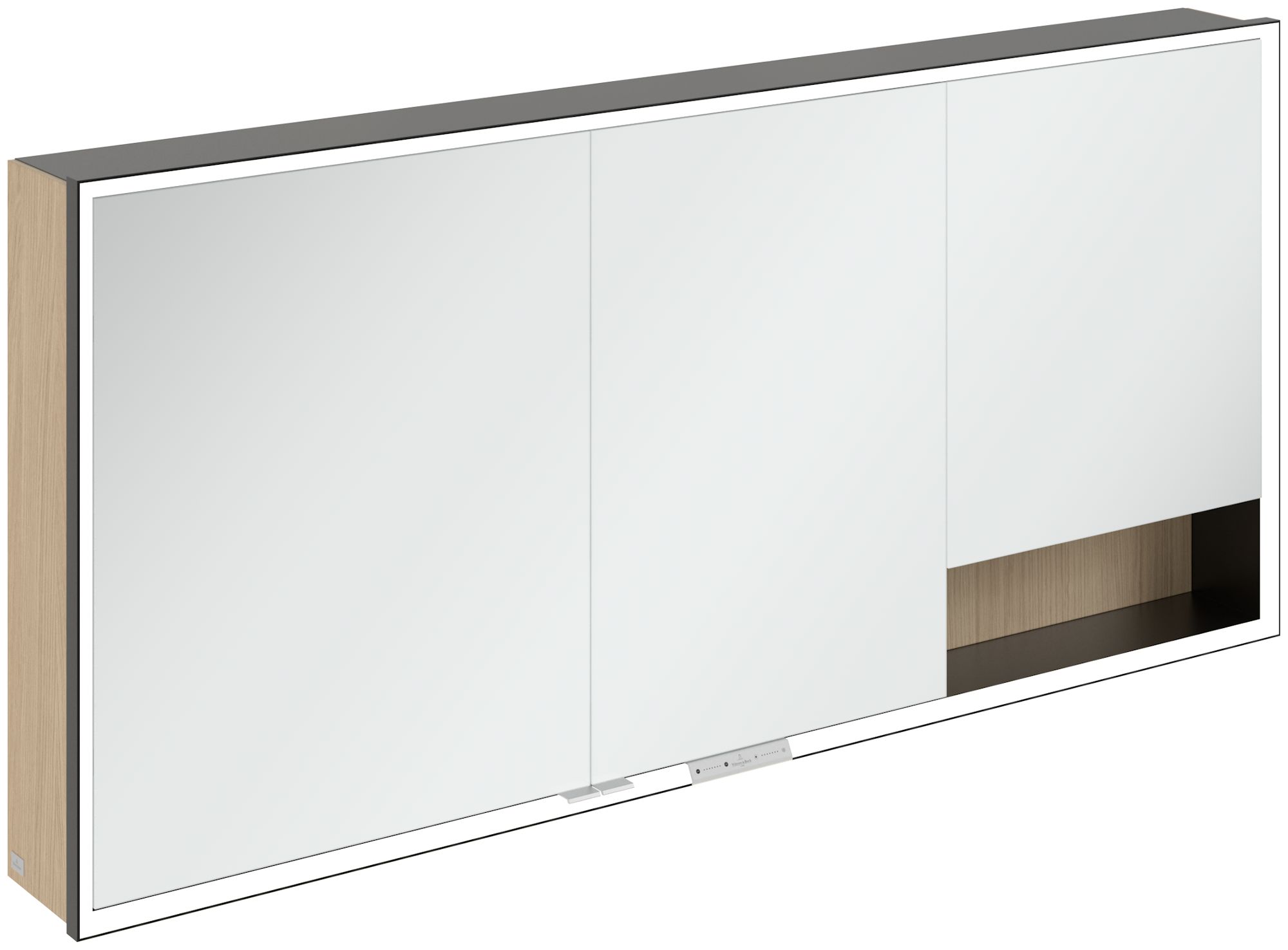 Villeroy & Boch My View+ armoire 160x16.8x75 cm avec miroir noir-chêne B48116VJ