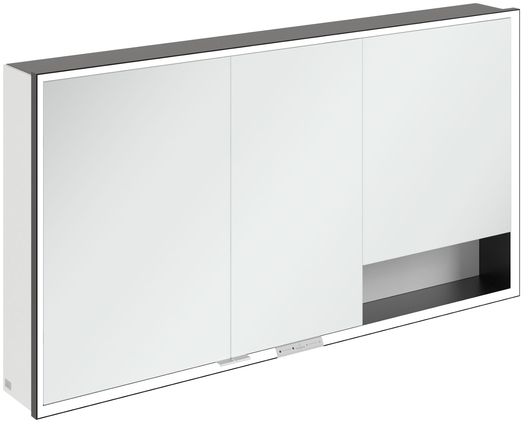 Villeroy & Boch My View+ armoire 140x16.8x75 cm avec miroir blanc-noir B48114VF