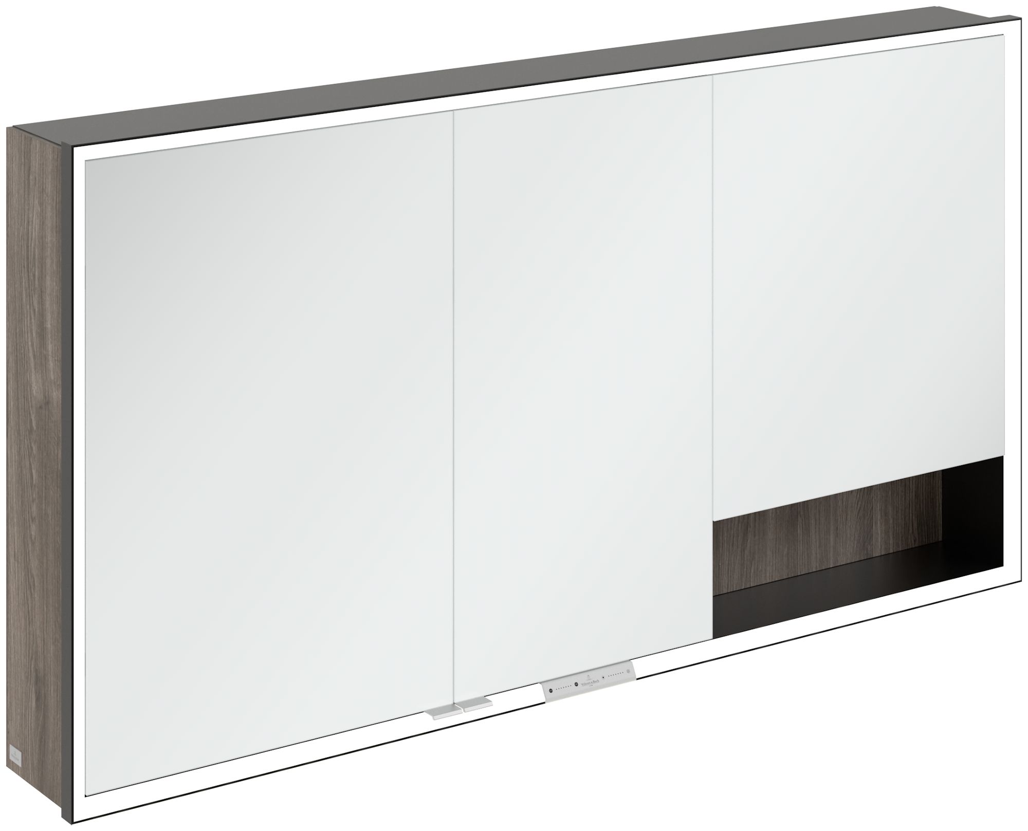 Villeroy & Boch My View+ armoire 140x16.8x75 cm avec miroir noir-chêne B48114RK