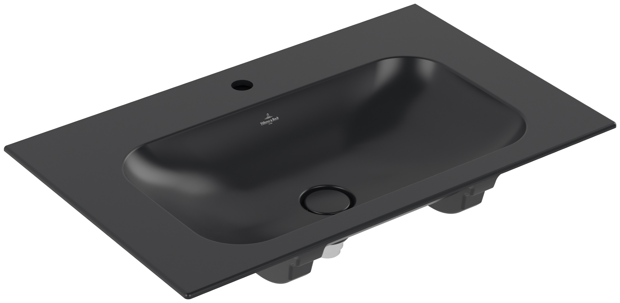Villeroy & Boch Finion lavabo 80x50 cm rectangulaire de meuble noir mat 416484R7