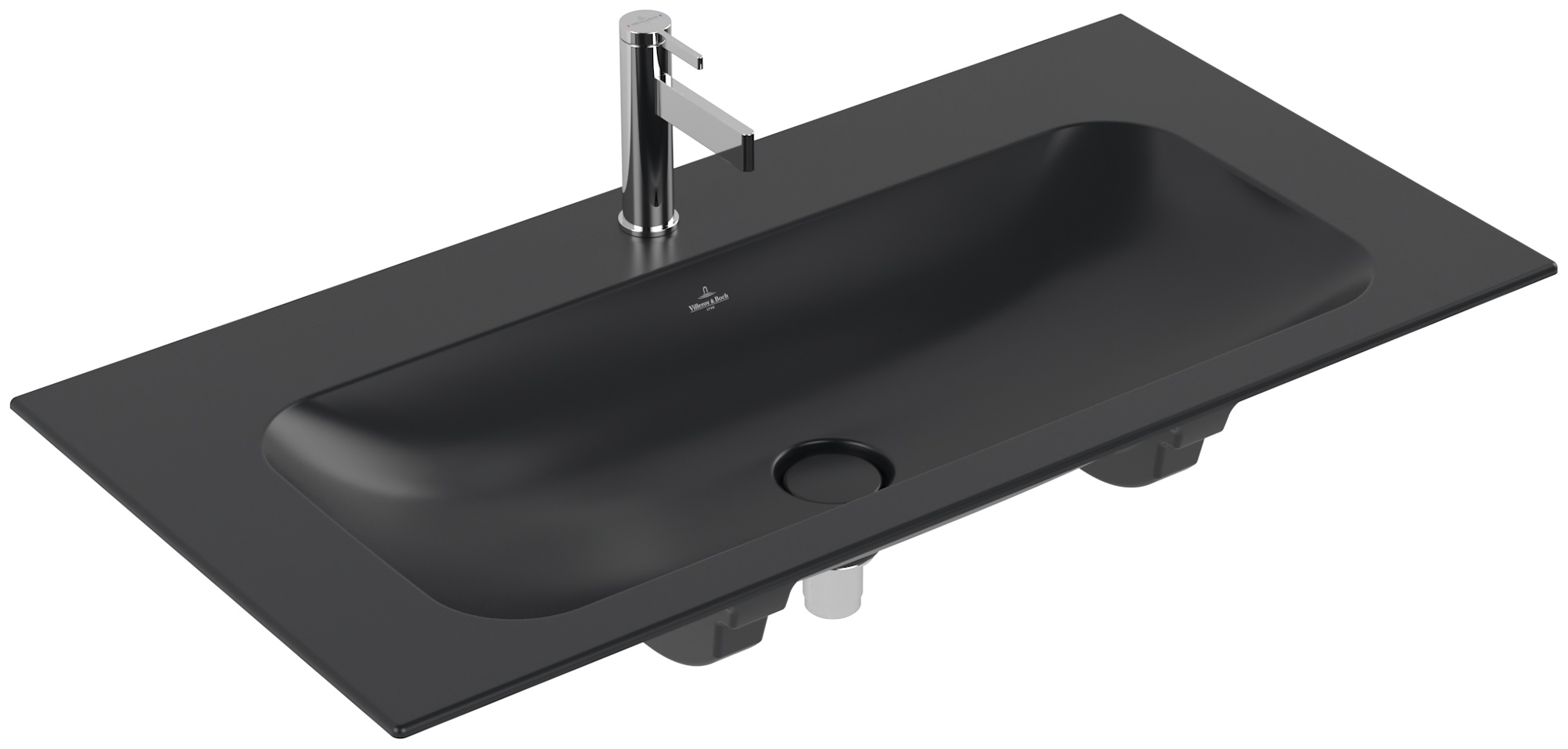 Villeroy & Boch Finion lavabo 100x50 cm rectangulaire de meuble noir 4164ABR7