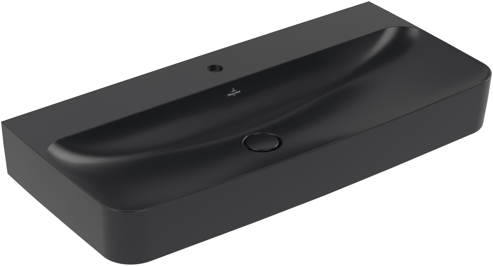 Villeroy & Boch Finion lavabo 100x47 cm rectangulaire classique-de meuble noir mat 41681BR7