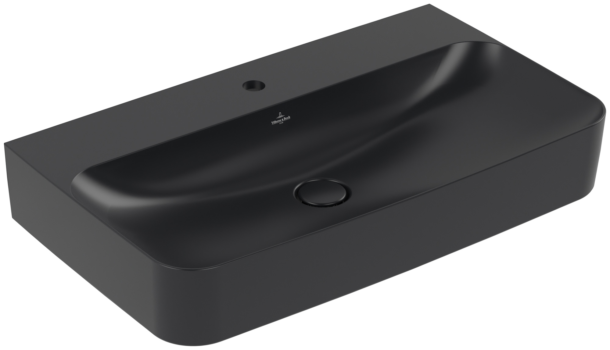 Villeroy & Boch Finion lavabo 80x47 cm rectangulaire classique noir mat 416884R7