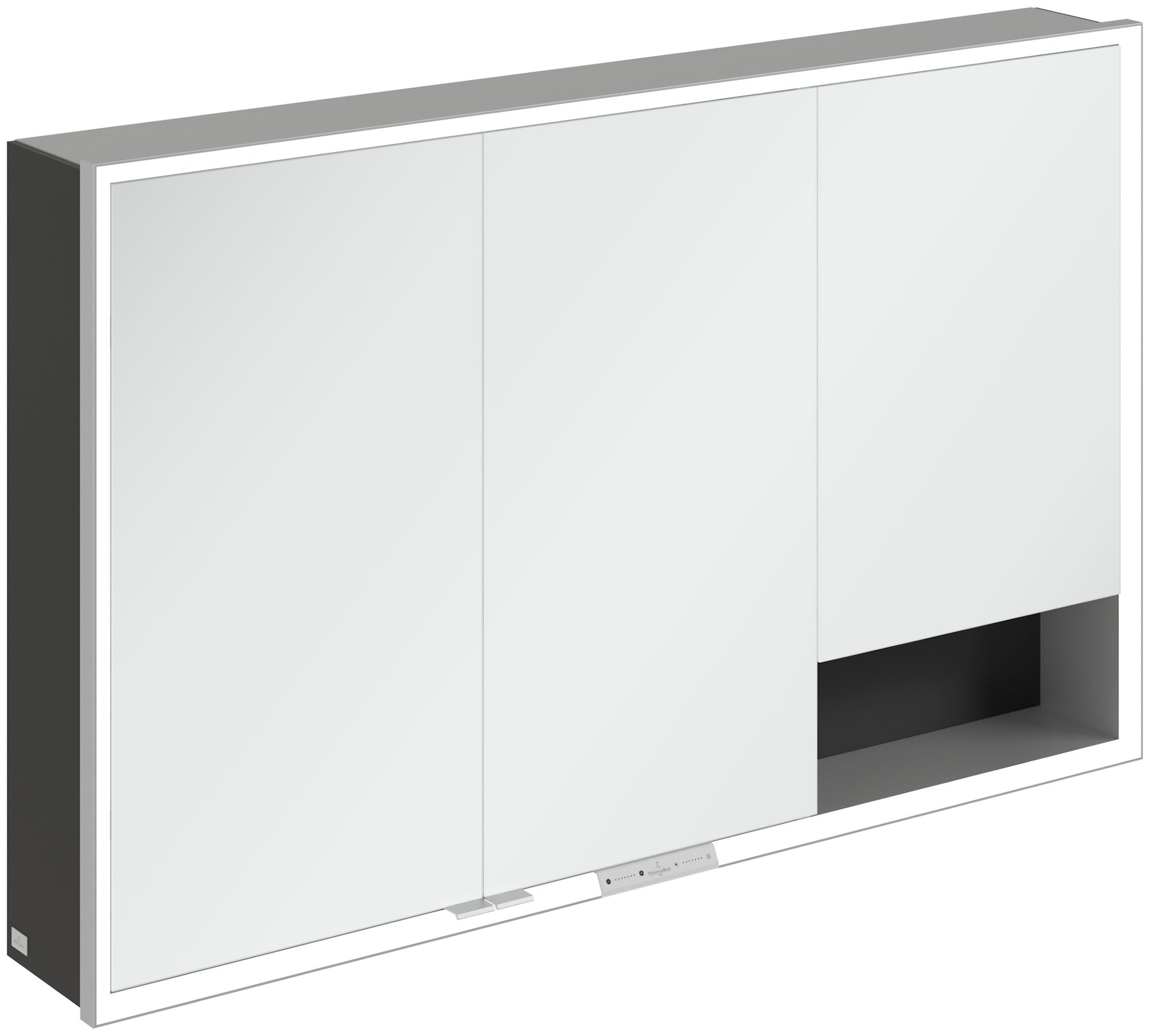 Villeroy & Boch My View+ armoire 120x16.8x75 cm avec miroir noir A48112VL