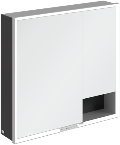 Villeroy & Boch My View+ armoire 75x16.8x80 cm avec miroir noir A48180VL