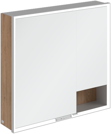 Villeroy & Boch My View+ armoire 75x16.8x80 cm avec miroir chêne A48180RH