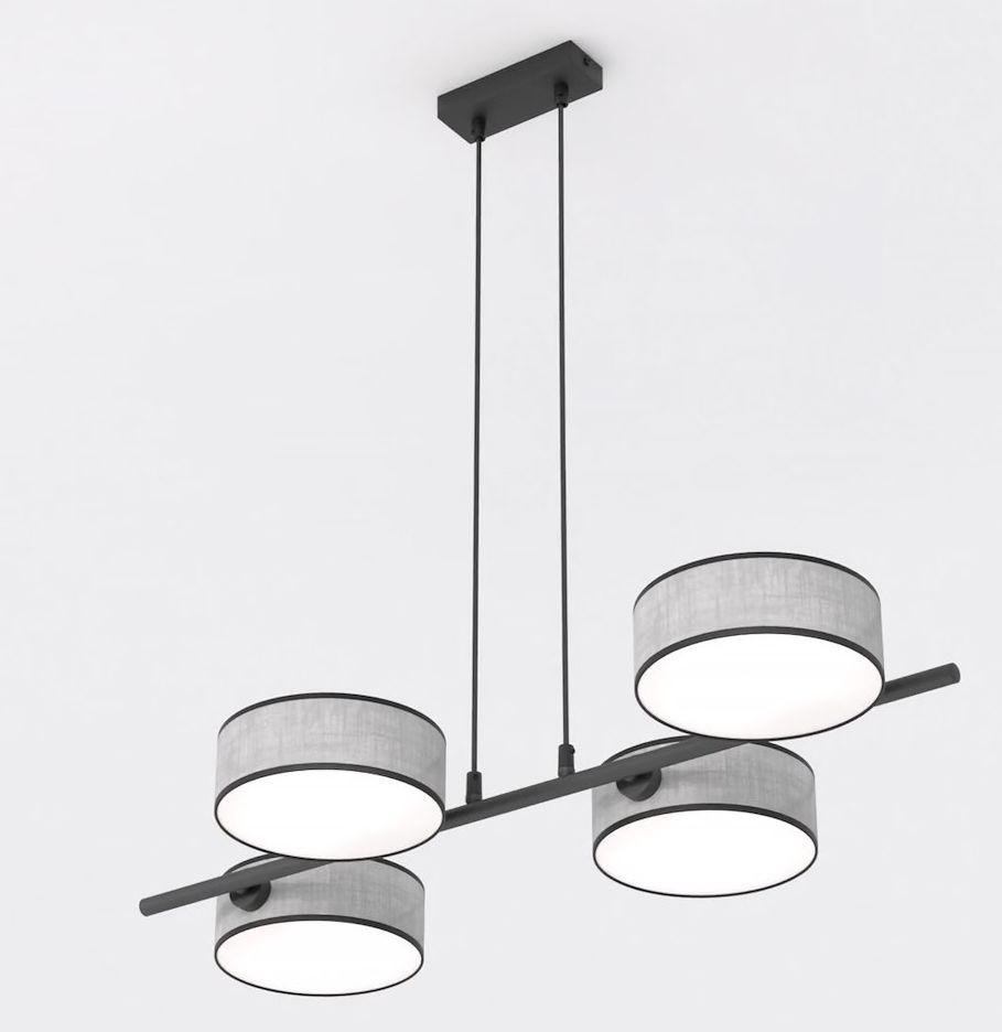 Emibig Drumz lampe suspendue 4x10 W gris/cendre 1564/4