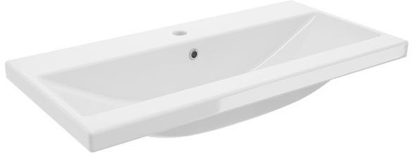 Defra Go lavabo 81x41 cm rectangulaire de meuble blanc brillant 1054