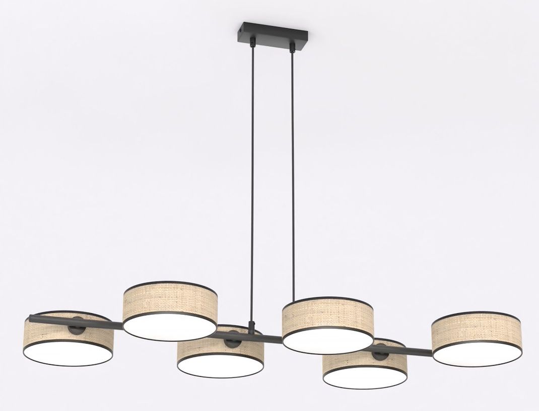 Emibig Drumz lampe suspendue 6x10 W beige 1565/6