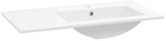 Defra Plan lavabo 91x46 cm rectangulaire de meuble blanc brillant 1729