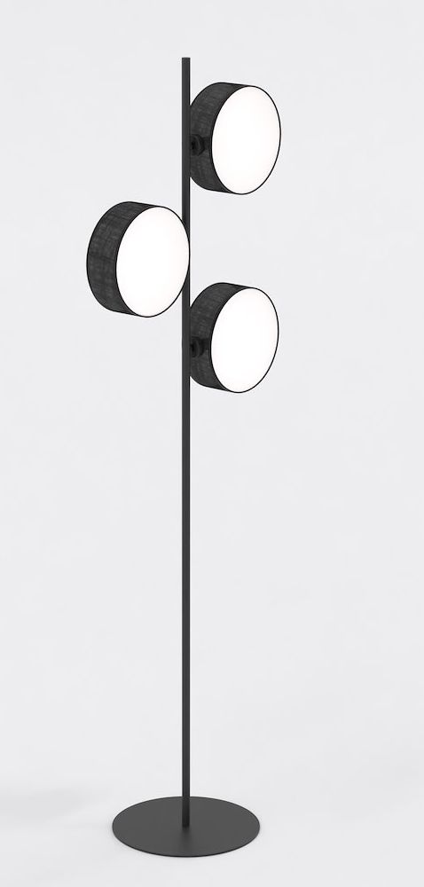 Emibig Drumz lampadaire 3x10 W noir 1562/LP3