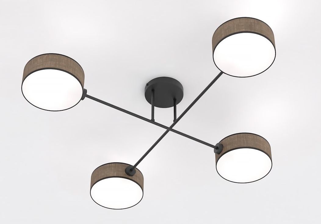 Emibig Maga plafonnier 4x10 W marron 1569/4