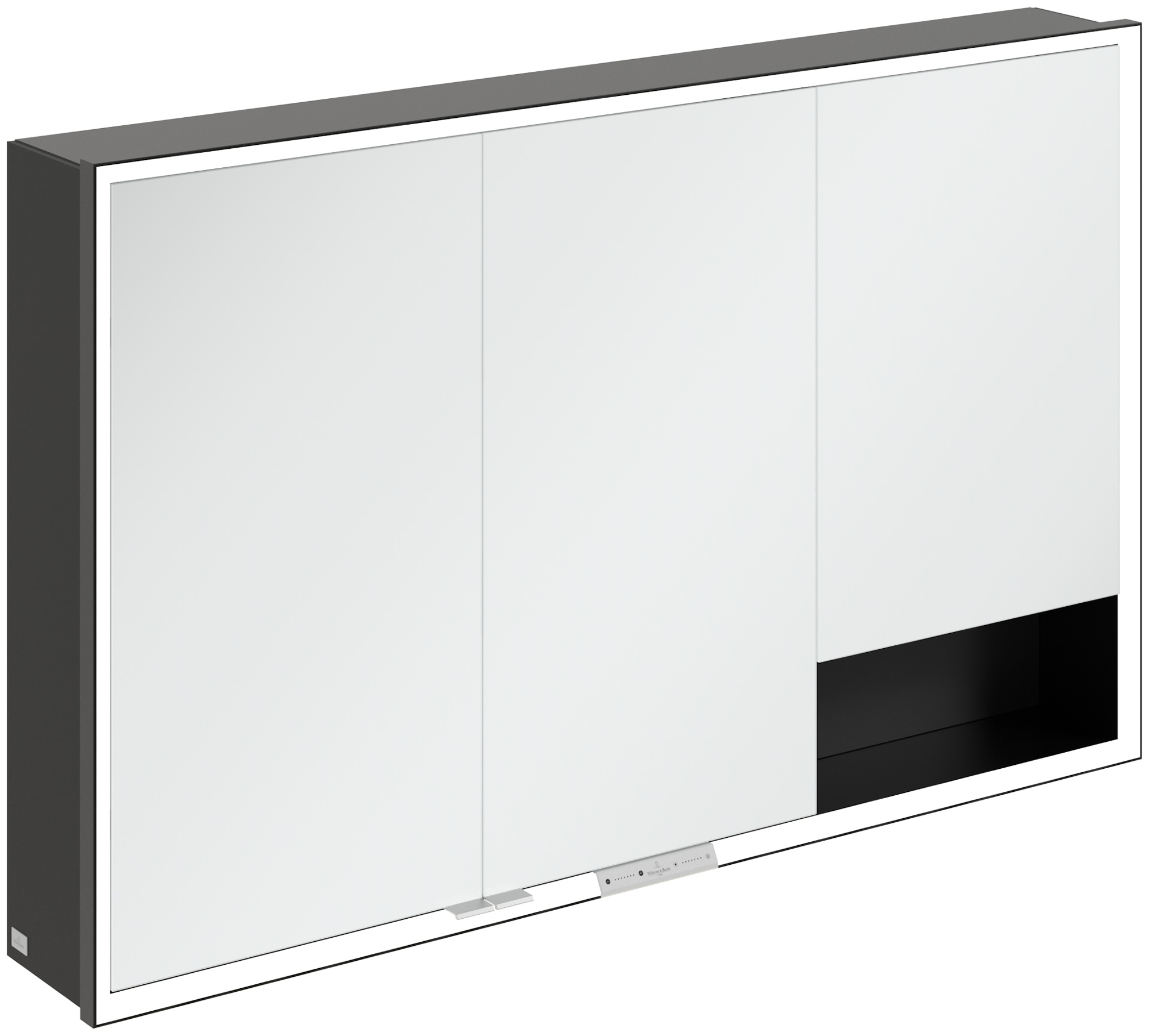Villeroy & Boch My View+ armoire 120x16.8x75 cm avec miroir noir B48112VL