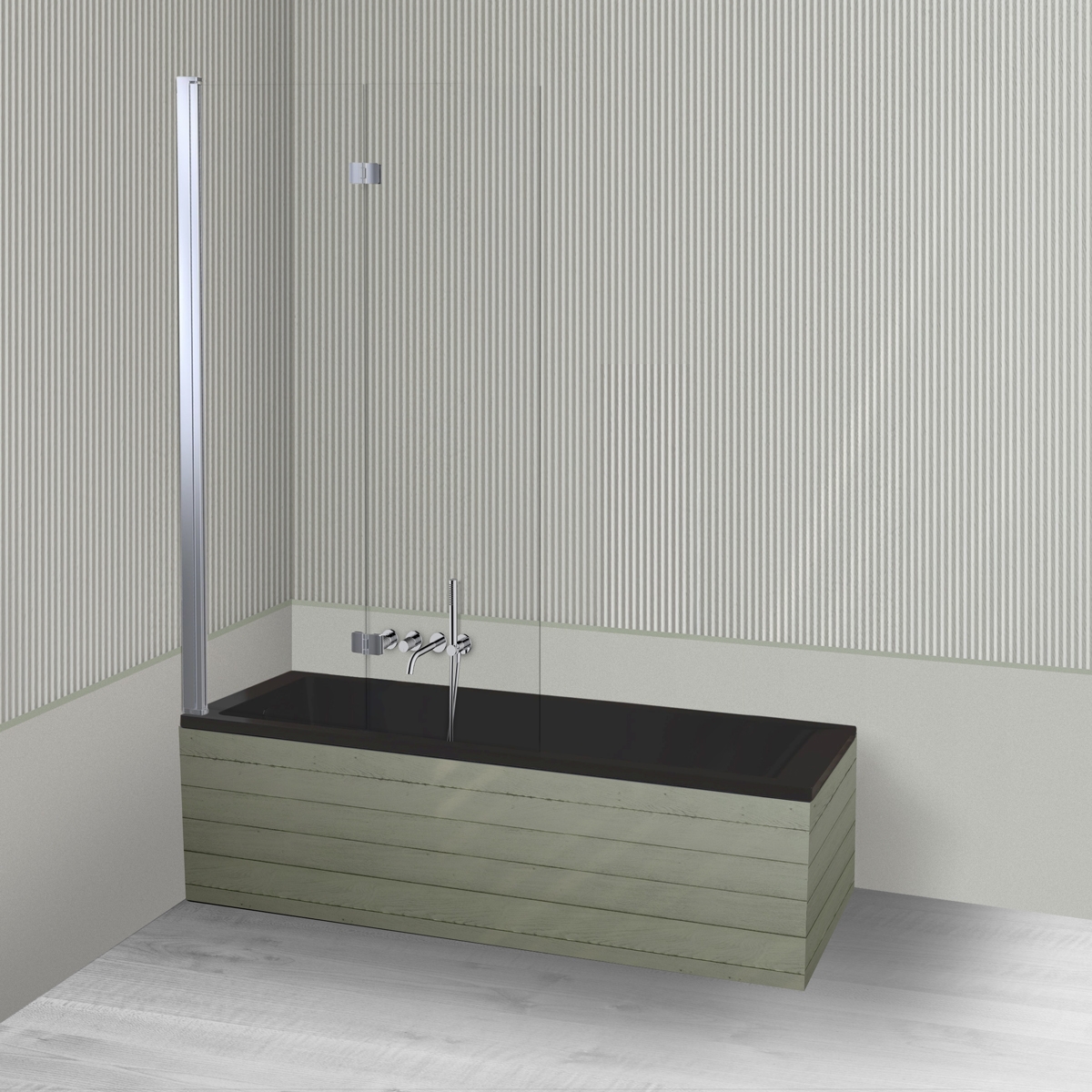 Set baignoire rectangulaire Oltens Langfoss 10003300, paroi de baignoire Oltens Sela 23202100