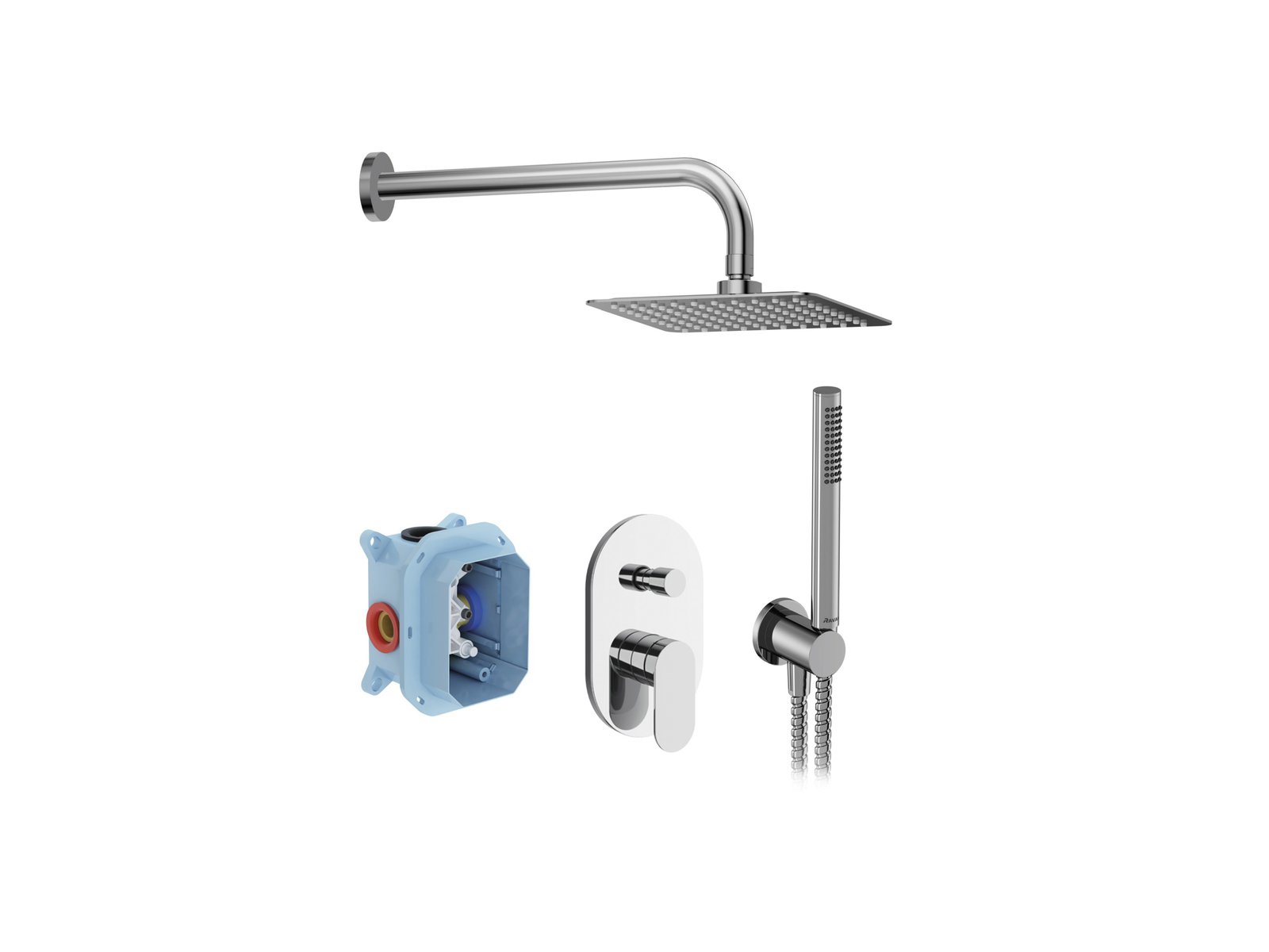 Ravak Chrome II ensemble de douche encastré oui chrome X07S014