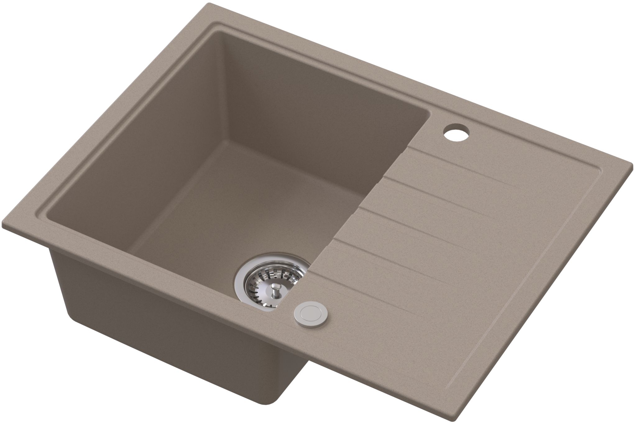 Ruvetti Axel évier en granit 65x50 cm beige 3001AX_BE120_W