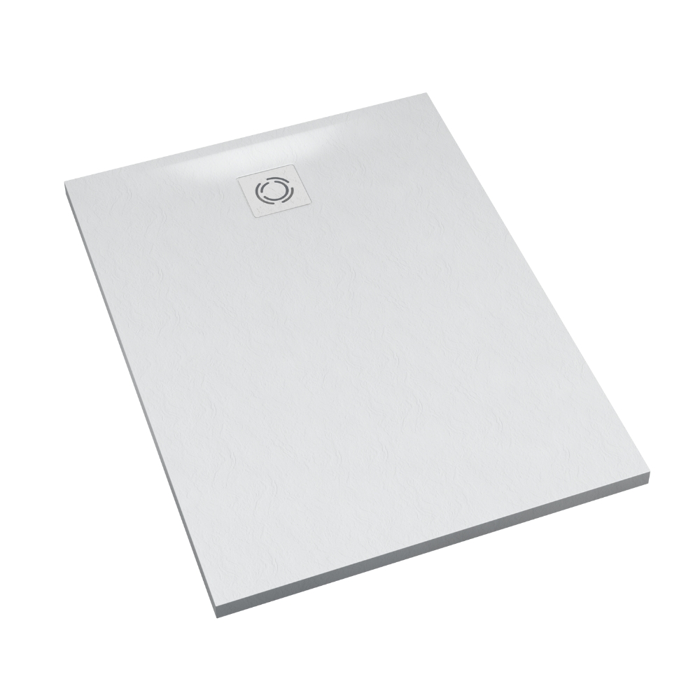 Schedline Magnific White Stone receveur de douche rectangulaire + cache 140x90 cm blanc 3SP.M1K-90140/B/ST-M9/B/ST