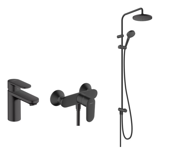 Set ensemble de douche Hansgrohe Vernis Blend 26272670, mitigeur de douche Hansgrohe Vernis Blend 71640670, 71580670